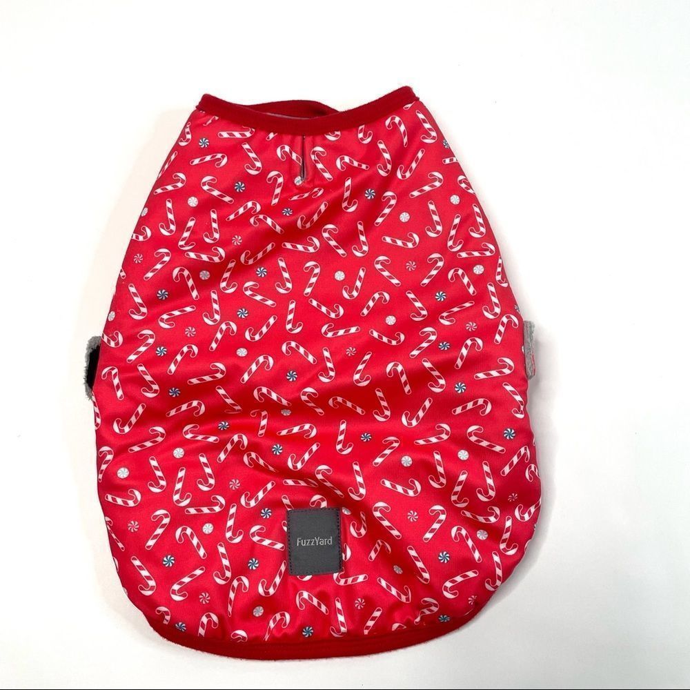 Fuzz Yard Candy Cane Dog Christmas Sweater